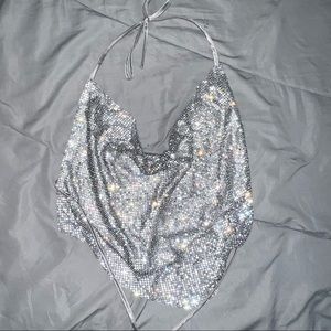Rhinestone Halter Top